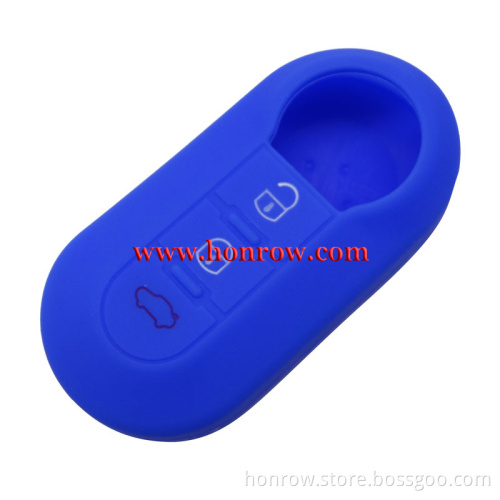 New arrival Colorful Silicone key cover for Fiat key with 3 button